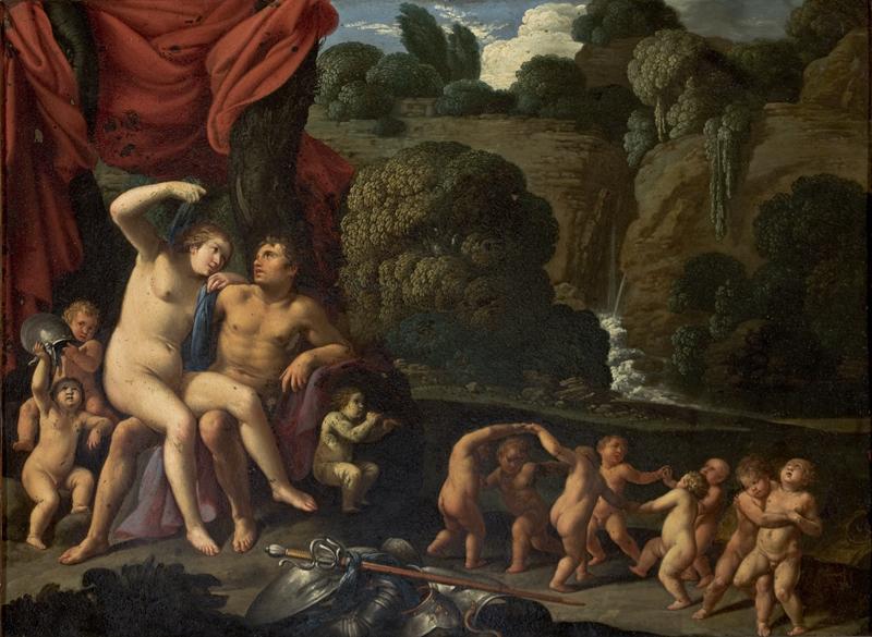 Carlo Saraceni Mars and Venus France oil painting art